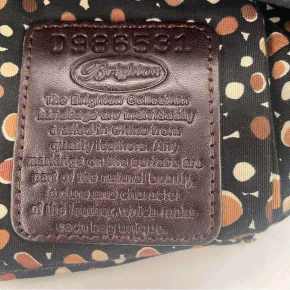 Brighton Brown/Black Hobo Leather Shoulder Bag Silver Heart Charm  Purse - Picture 10 of 15